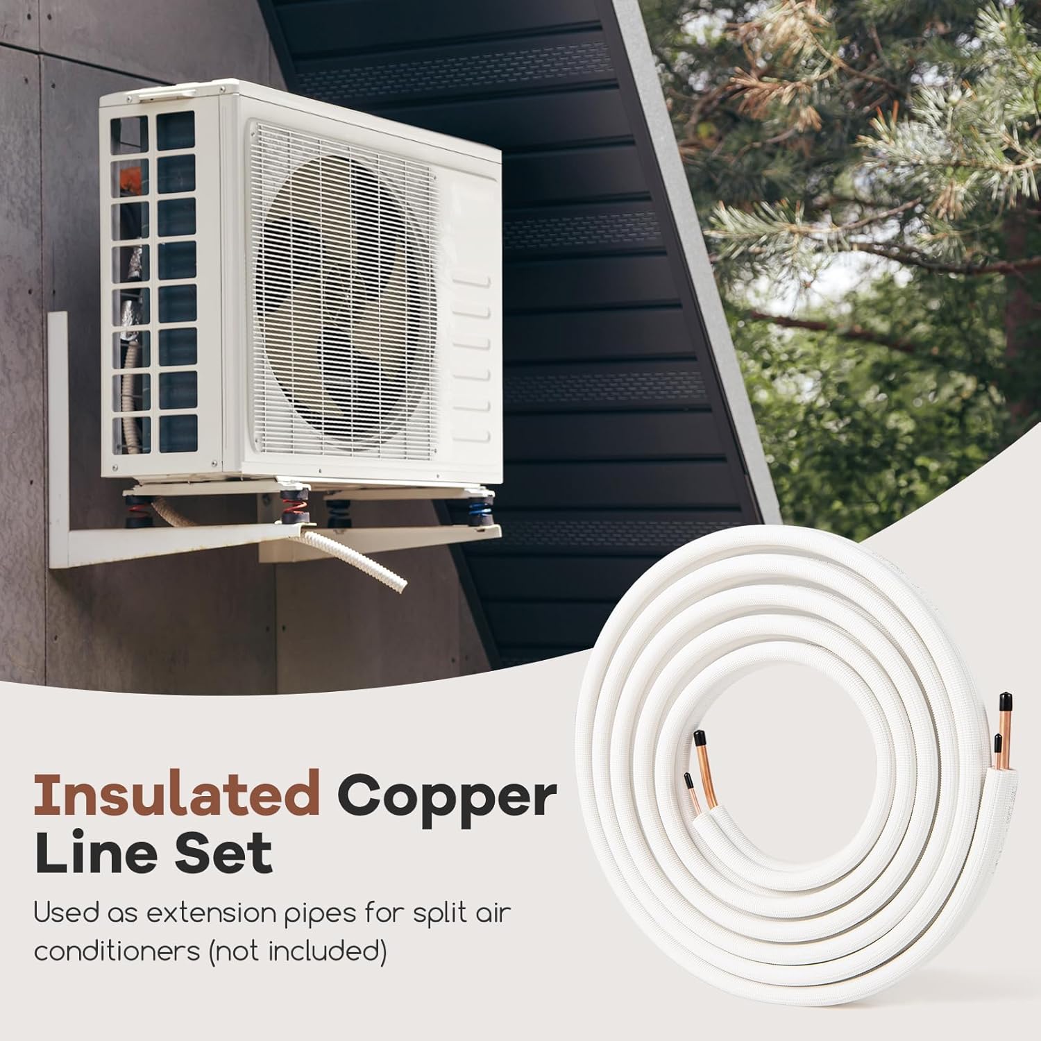 ARLIME 25 Ft. Mini Split Line Set, 1/4