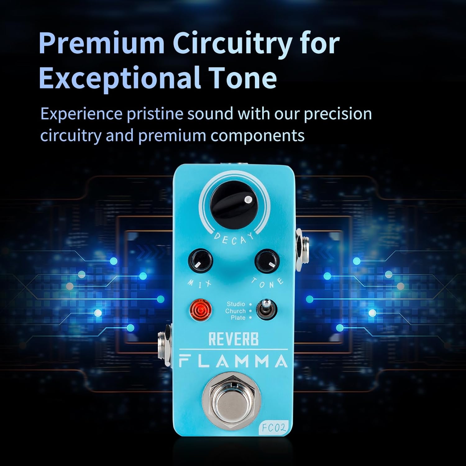 FLAMMA FC02 Reverb Guitar Pedal and FC12 Drum Machine Guitar Pedal