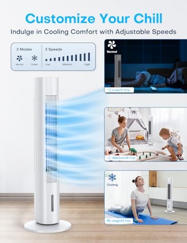 BALKO Windowless Swamp Cooler, 3 Ice Pack, 70° Oscillation, Ductless Air Conditioner, w/ 0.8 Gal Detachable Water Tank, 7H Timer & Remote, White