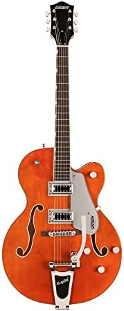 Gretsch G5420T Electromatic Classic Hollow Body 6-String Single-Cut Electric Guitar with Bigsby, Laurel Fingerboard, and Set-Neck Maple Neck (Right-Hand, Orange Stain)