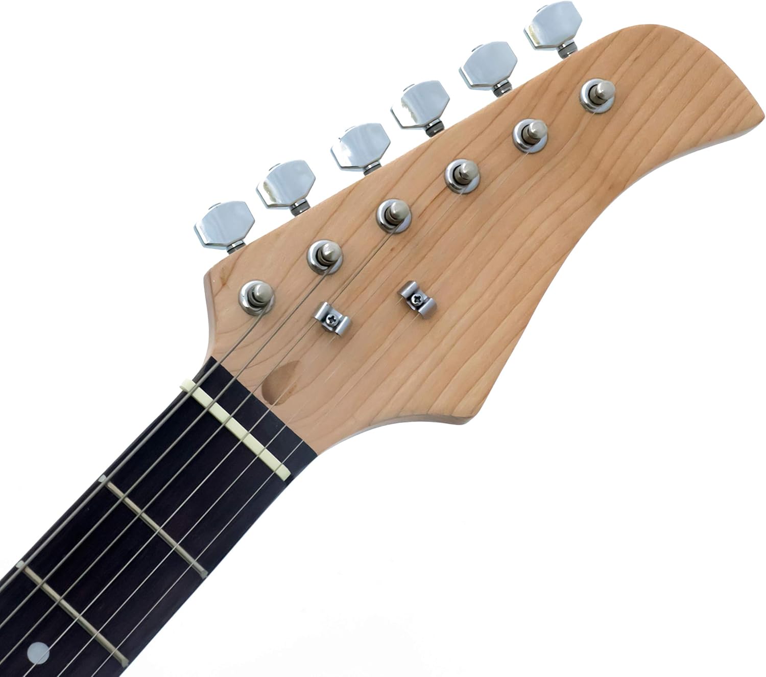 Full-Size 39“ Adult/Teenager/Beginner Electric Guitar Black with 5W Amplifier (powered by 9V battery or adaptor - not included), Extra Strings, Cable and Guitar Pick (Black)