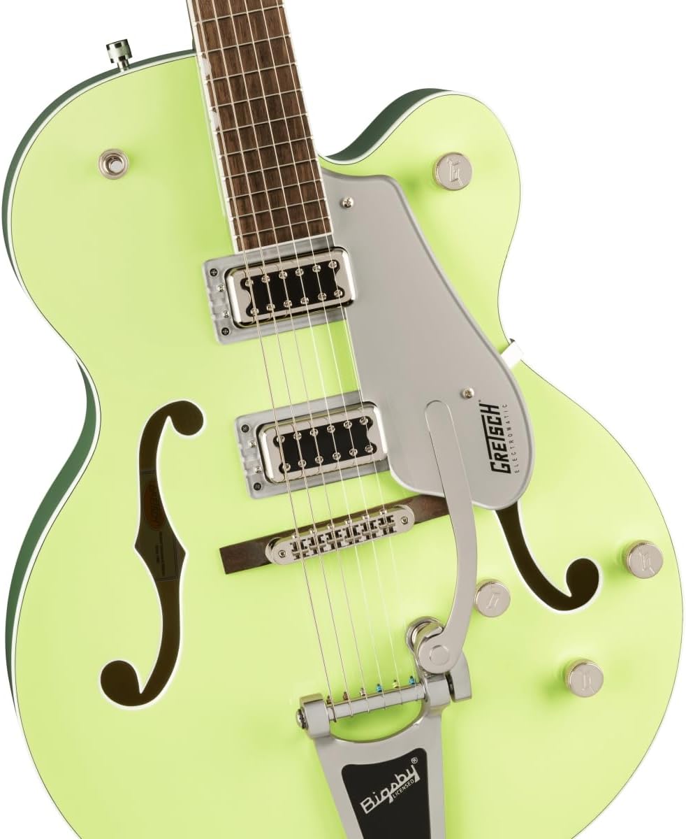 Gretsch G5420T Electromatic Classic Hollow Body Single-Cut 6-String Right-Handed Electric Guitar with Bigsby B60 Vibrato Tailpiece and Laurel Fingerboard (TwoTone Anniversary Green)