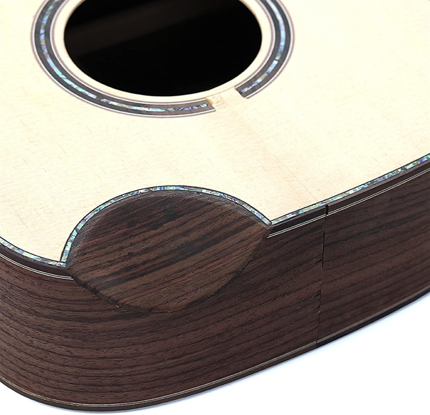 Folk Guitar with Hand Guard Combination Material Rosewood Full Single Barrel Spruce Panel Handmade Guitar Unfinished Guitar Body (Color : 2)