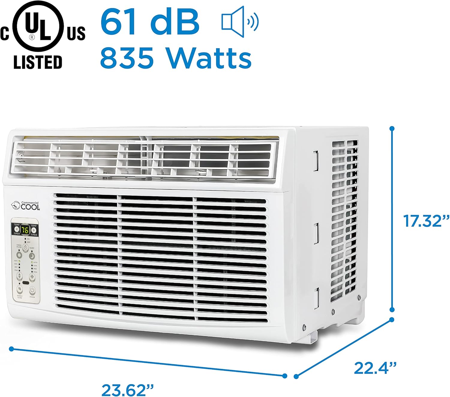 Commercial Cool CC10WT Air Conditioner 10,000 Window A/C, 10000 BTU, White