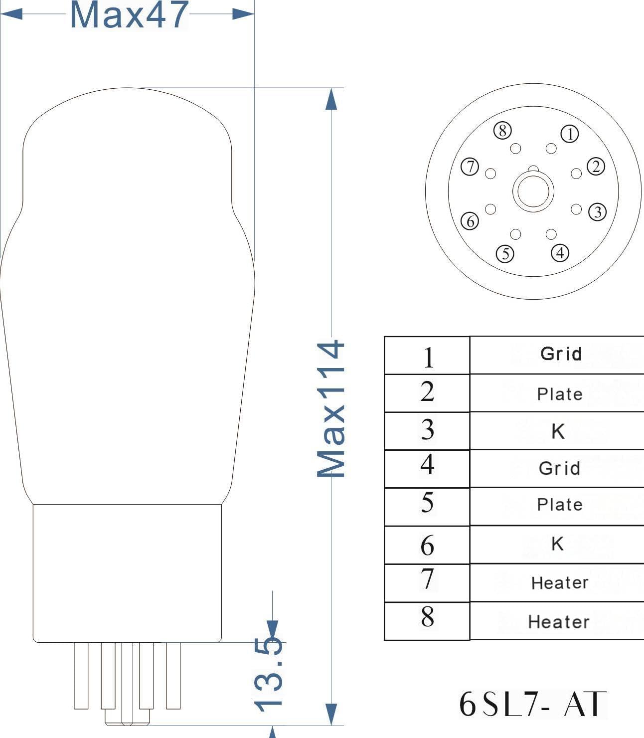 PSVANE Horizon Series 6SL7-AT Vacuum Tube Amplifier Matched Pair (2 PACK)
