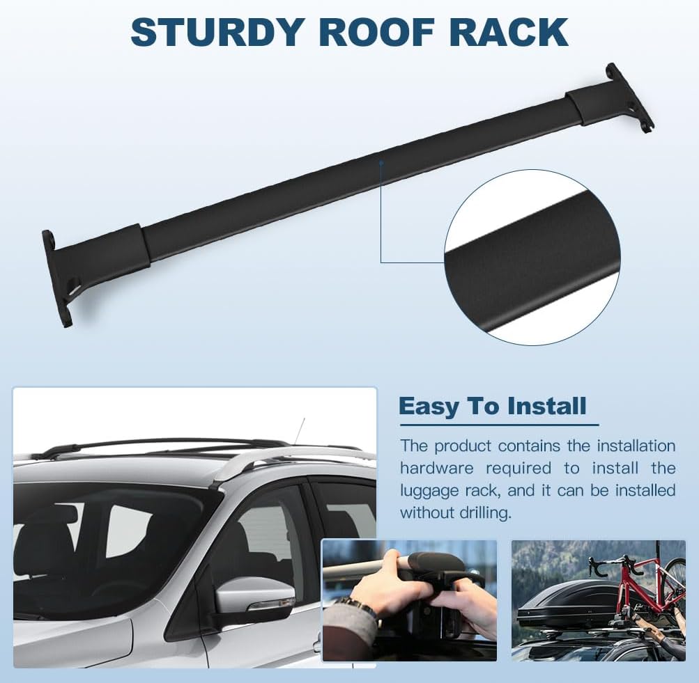 ECCPP Roof Rack Crossbars Compatible for Ford Escape 2013-2019 Cargo Racks Rooftop Luggage Canoe Kayak Carrier Rack - Max Load 150LBS Kayak Rack Accessories