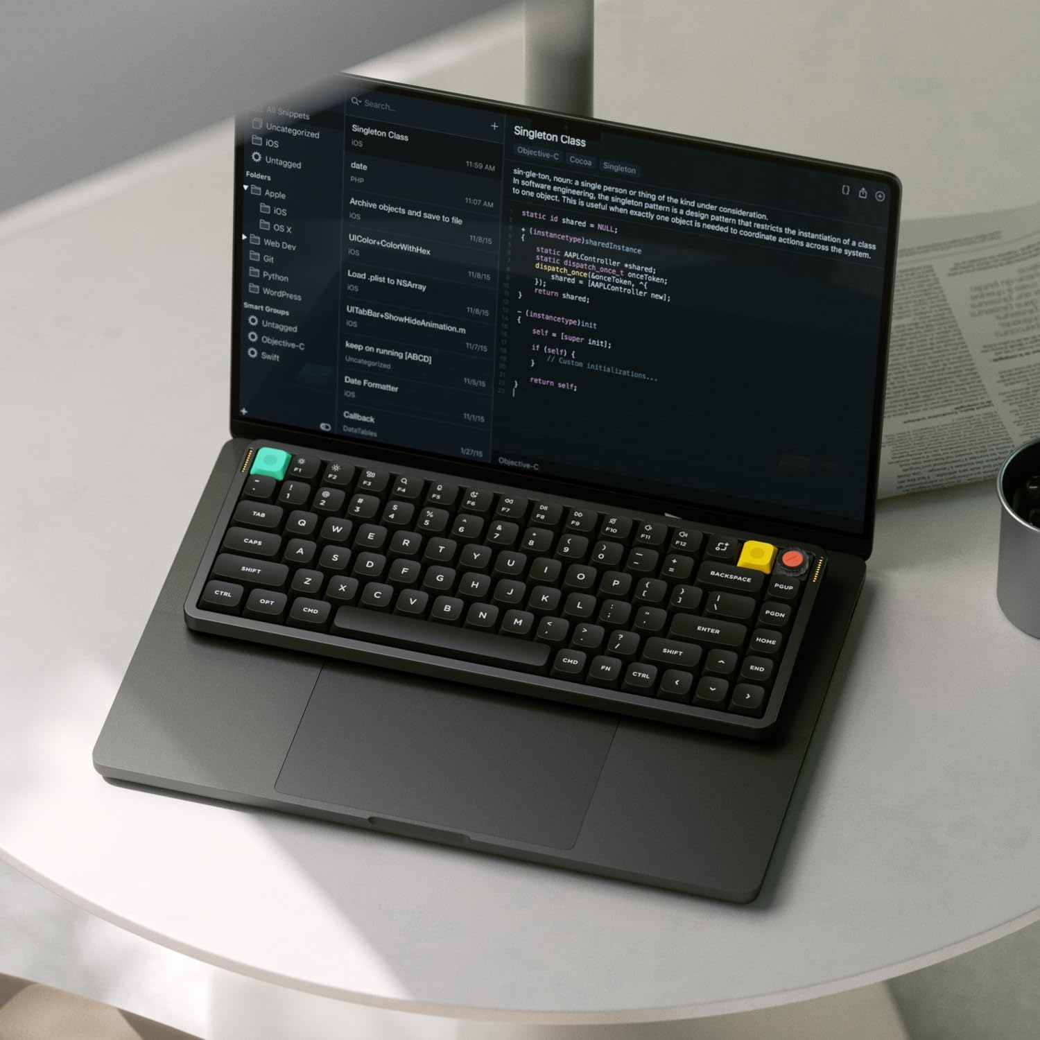 nuphy Air75 V3 Hot Swappable Wireless Mechanical Keyboard, 84 Keys 75% Custom Low Profile Keyboard with Knob, RGB Backlit, Gasket Mounted, Support Bluetooth/2.4GHz/USB-C,Black-Red Nano