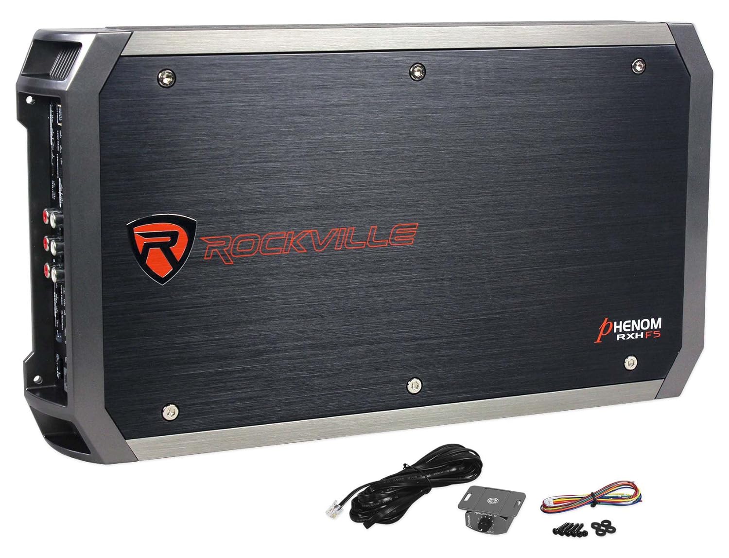 Rockville RXH-F5 Amplifier Car Stereo Amp+Wire Kits+Cable+Component Speakers