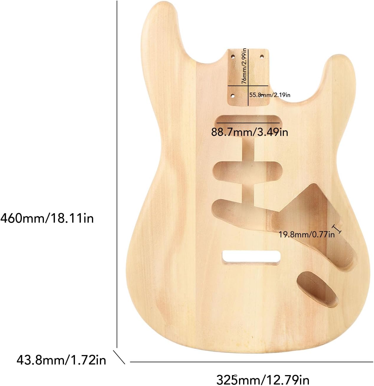 Unfinished Handcrafted Guitar Body Replacement Walnut Blank Electric Guitar Body for Customization and Versatile Playing Styles