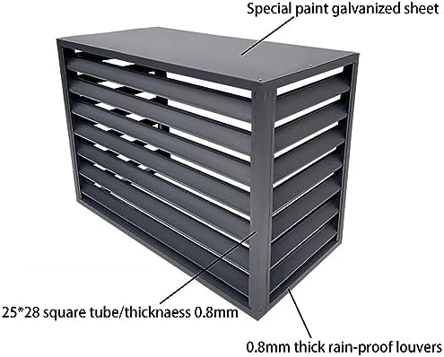 Decorative AC Cover for Outside Unit in Window Plant Stand Aluminum Alloy Outdoor Privacy Screen Hide Air Conditioner Shutters (Color : Brown, Size : 1.5P)