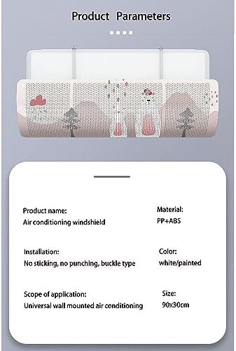 Air Conditioner r Wall-Mounted Air Conditioner Wind Shield Adjustable Wind r for Living Room, Study Room, Bedroom (006 90x30cm)