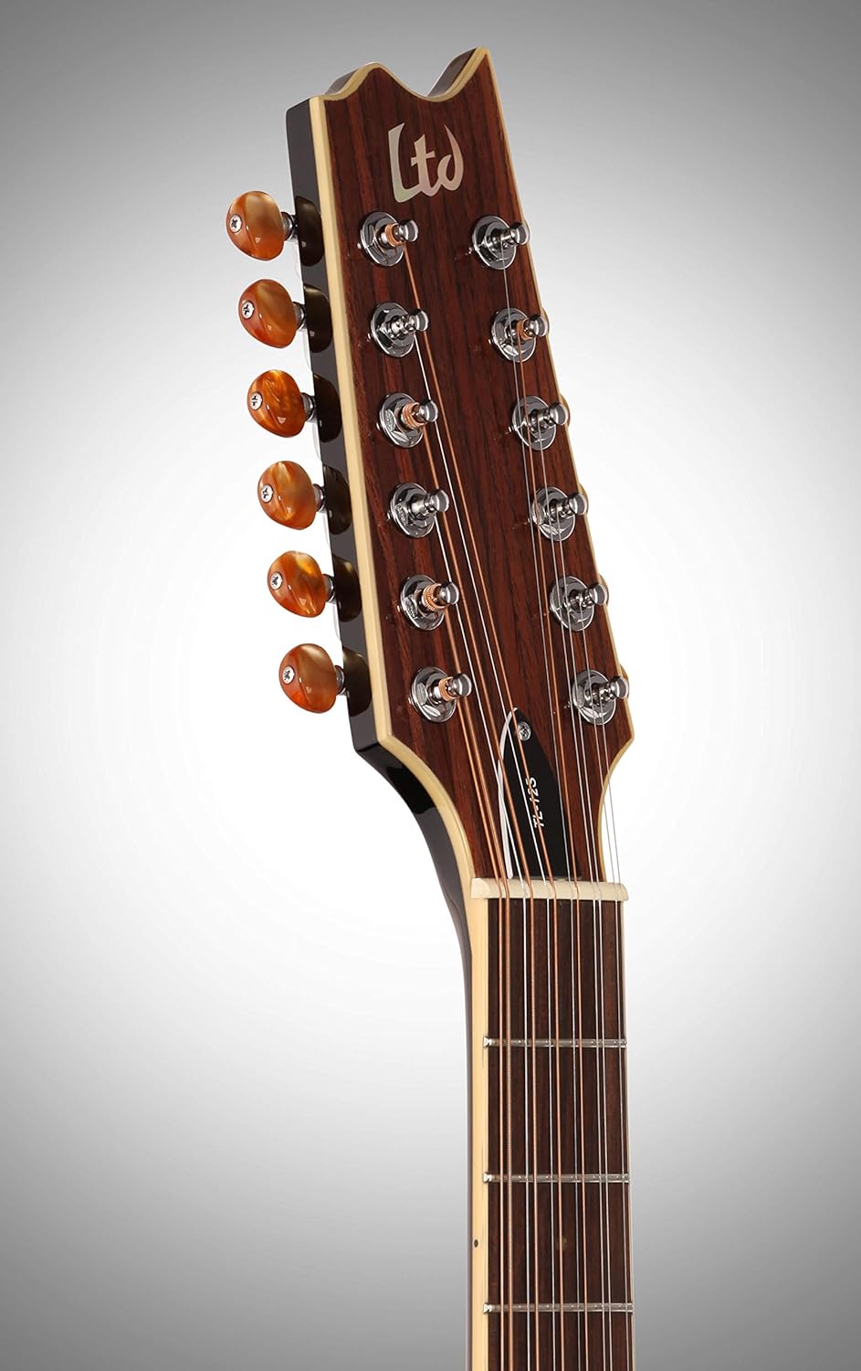 ESP LTD TL-12 Thinline 12-String Acoustic Electric Guitar, Black