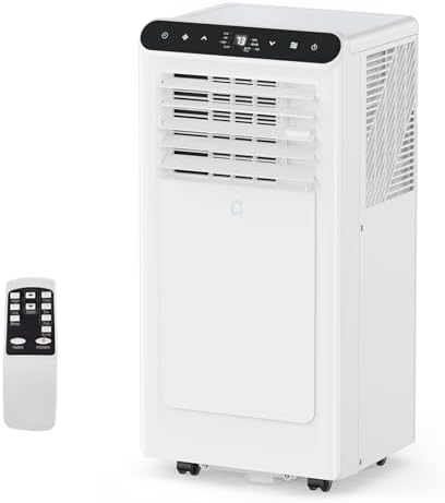 Portable Air Conditioner 8000 BTU, 3-in-1 AC Unit with Dehumidifier & Fan, Cools Rooms Up to 350 Sq.Ft, Remote Control, LED Display, Timer, Window Kit