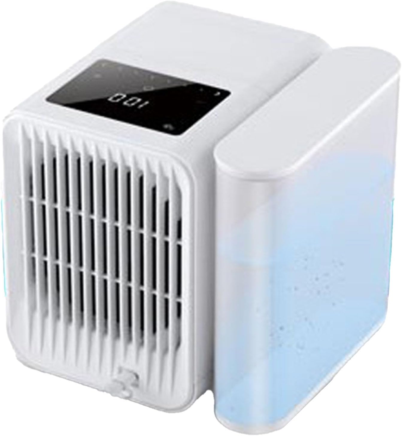 Portable Air Conditioner, Air Conditioner Cooling Fan Evaporative Mini USB Personal Cooler Desktop AC Unit with Colorful LED Lights