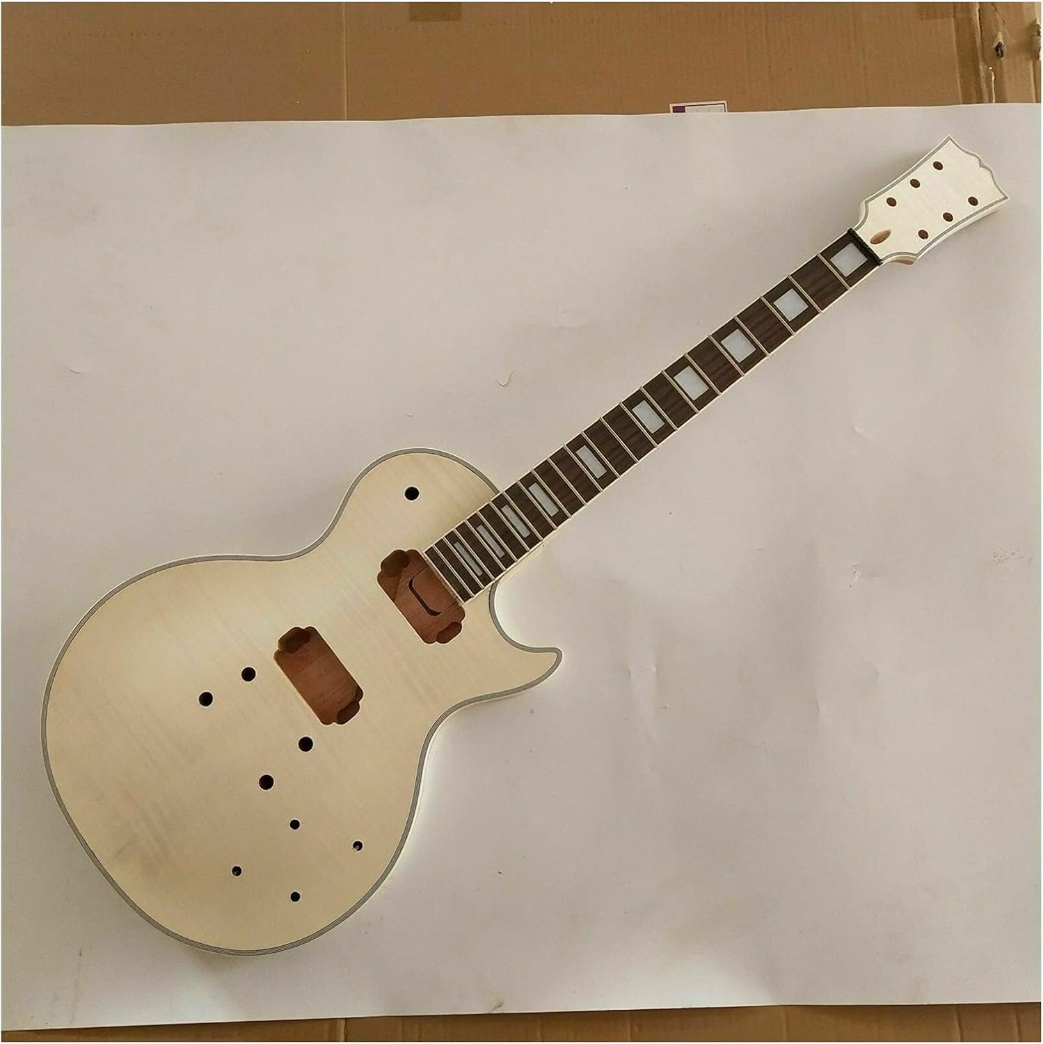 Unfinished Guitar Body DIY Guitar Mahogany Body Unfinished Electric Guitar Kit All Parts Guitar DIY Accessory
