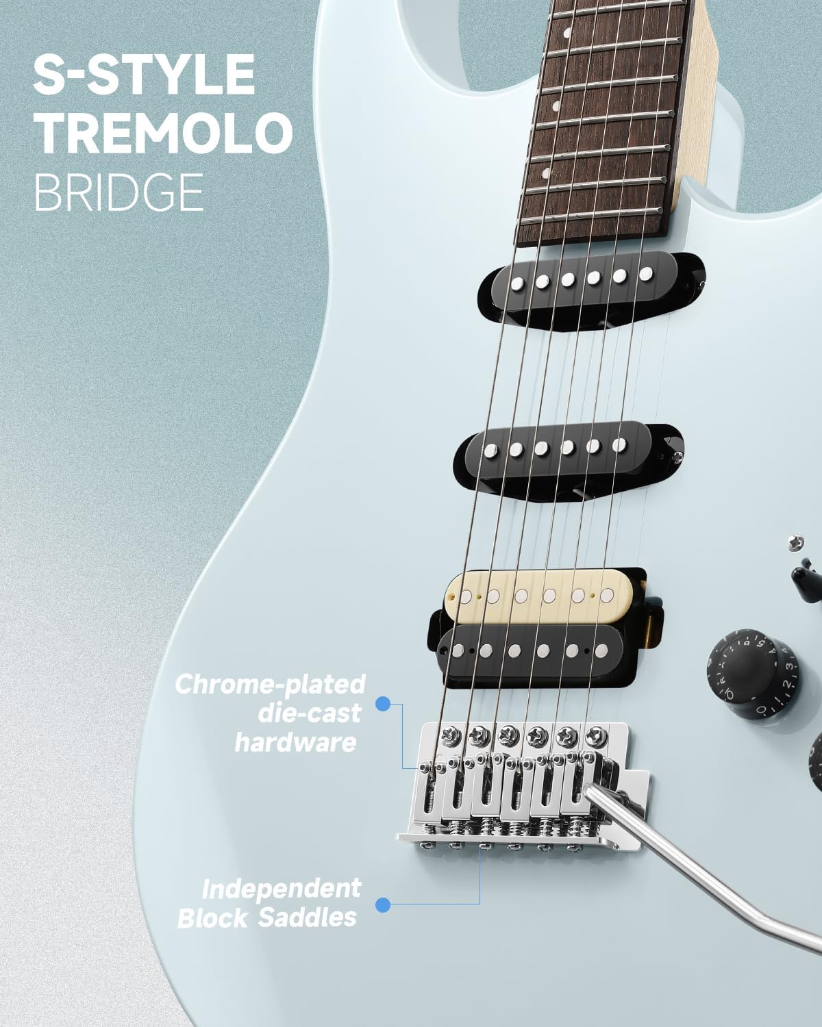 Donner DMT-66 39 Inch Full Size Electric Guitar for Beginner, Starter Electric Guitar Kit with Bag, Gray and Mini Electric Amp