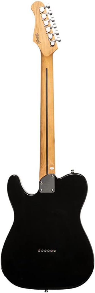 Stagg 6 String Solid-Body Electric Guitar, Right, Black (SET-PLUS BK)