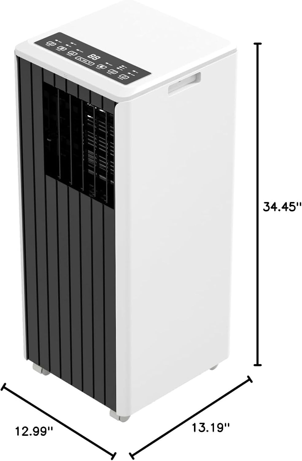 Portable Air Conditioner, 8,000 BTU Cools up to 350 Sq. Ft., LED Touch Panel, with Remote Contro, Built-in Dehumidifier, Fan, 3 in 1 Compact Indoor Quite AC Unit for Home Office Dorm RV, Black