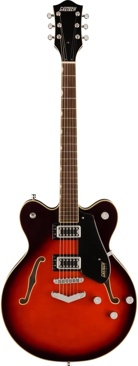 Gretsch G5622 Electromatic Center Block Double-Cut 6-String Right-Handed Electric Guitar with V-Stoptail Tailpiece (Claret Burst)