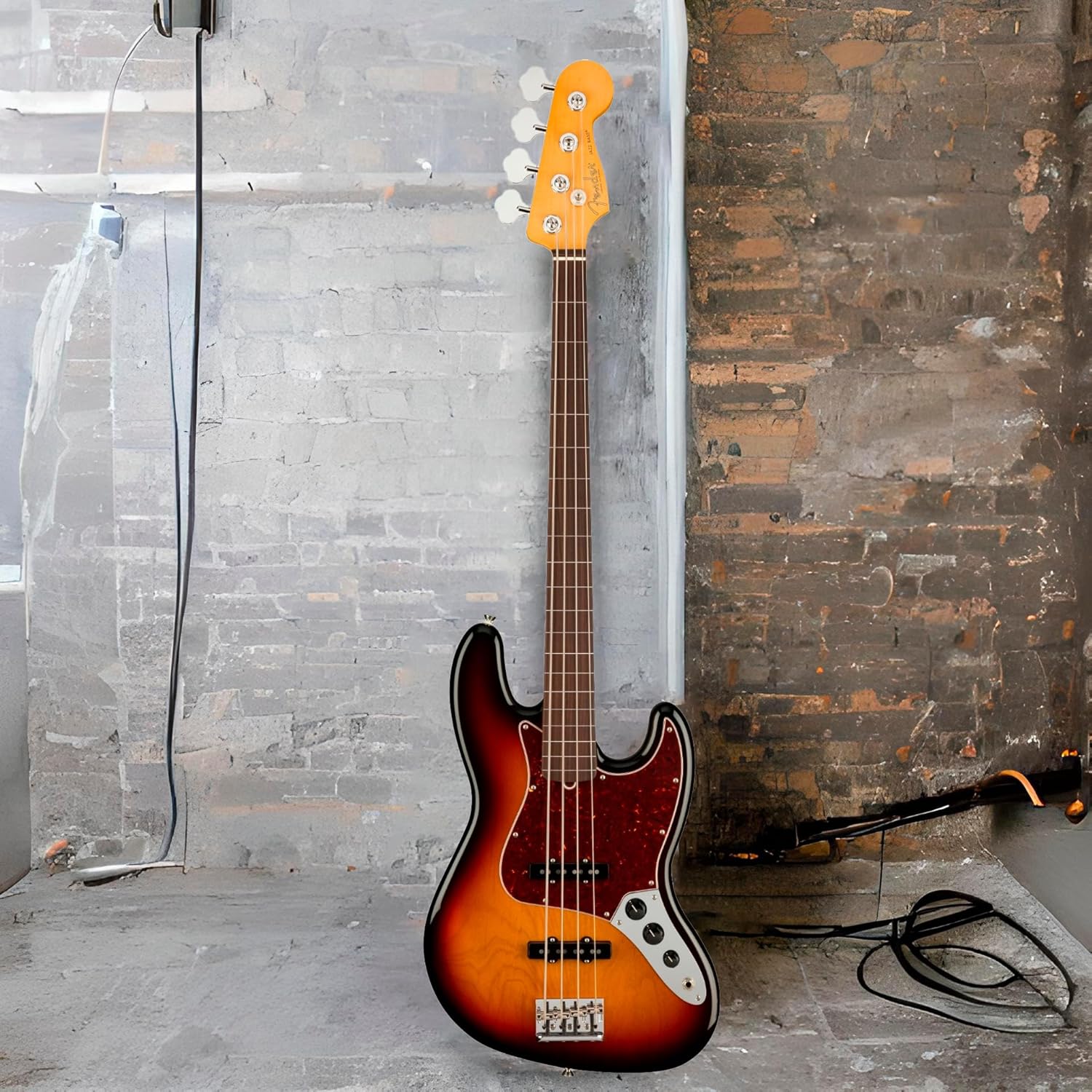 Fender American Professional II Jazz Bass, 3-Color Sunburst, Fretless, Rosewood Fingerboard