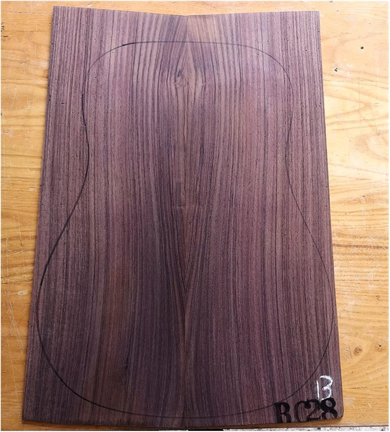 FLFL Rosewood Back and Side Board Guitar Making Material Accessories Unfinished Guitar Kit (Color : 10)