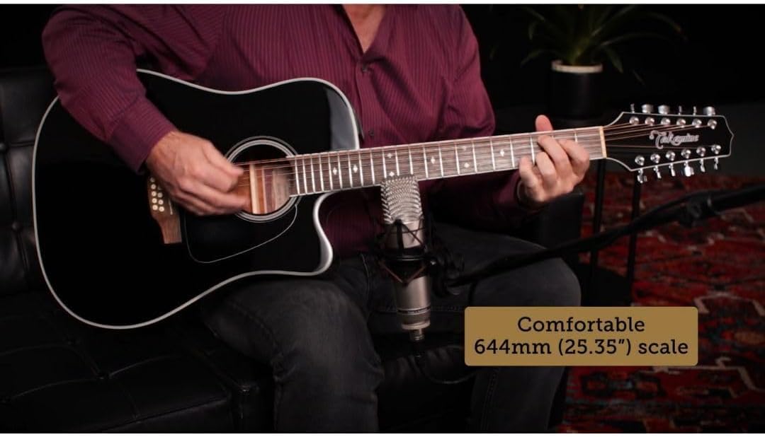 Takamine GD-38CE 12-string Acoustic-electric Guitar - Black