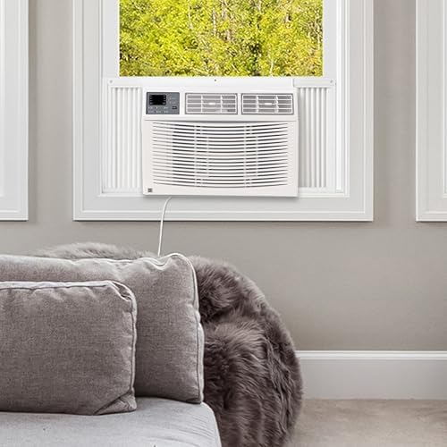 RCA 10,000 BTU Window Mounted Air Conditioner & Dehumidifier, 115V, Air Conditioner for Rooms up to 400 Sq. Ft. with Remote Control, White