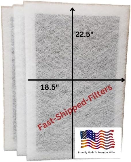 Fast-Shipped-Filters 3 Pack 20x25 Replacement Filter Pads Designed to Fit with Dynamic Air Cleaner 20x25 Refill White