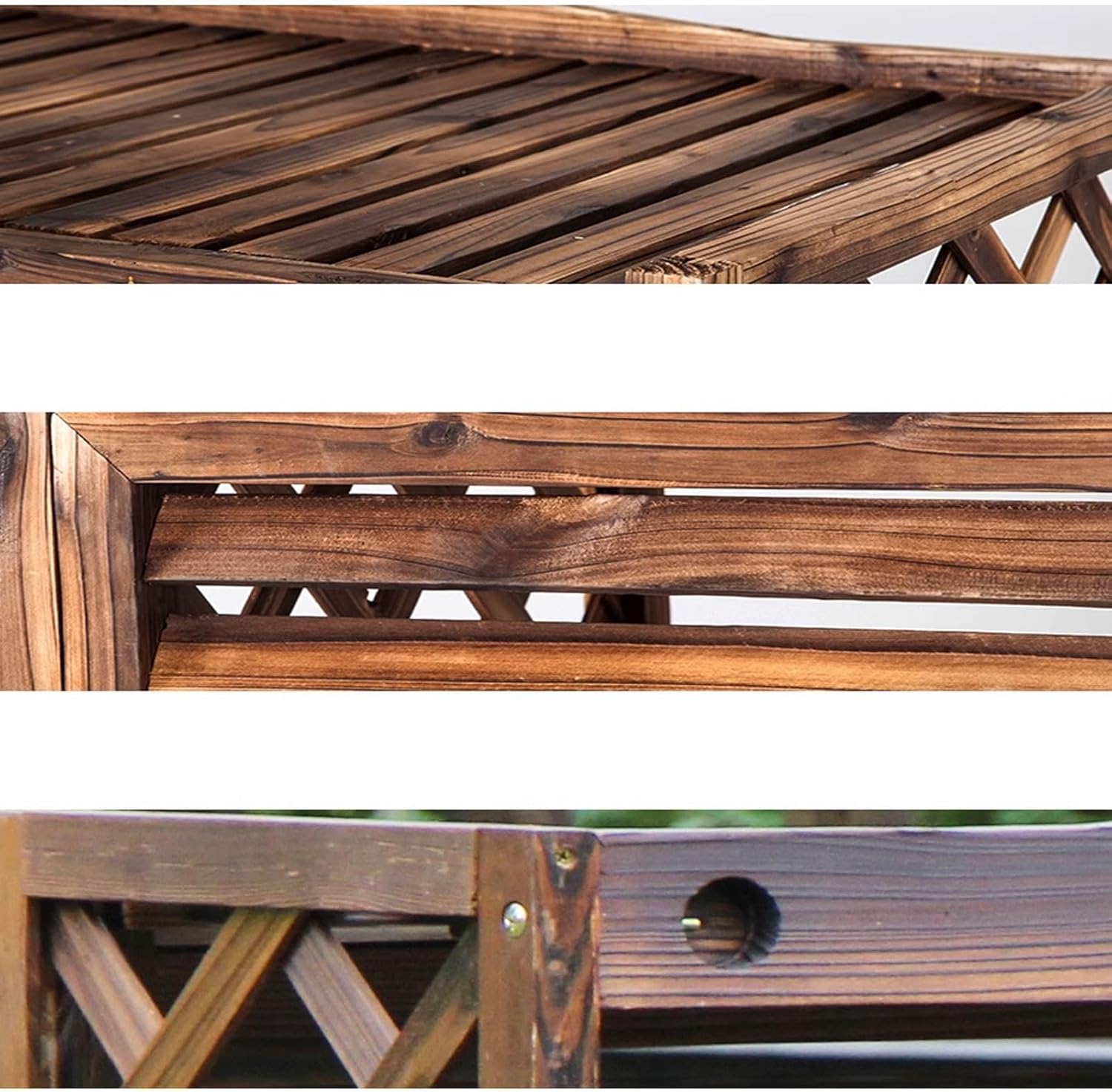 Air Conditioner Cover Condenser Wood Panel Covers For Outside Air Conditioner Louvered Cover For Air Conditioner Unit Outside, Suitable Outdoor Air Conditioner ( Color : Carbonized color , Size : 115*