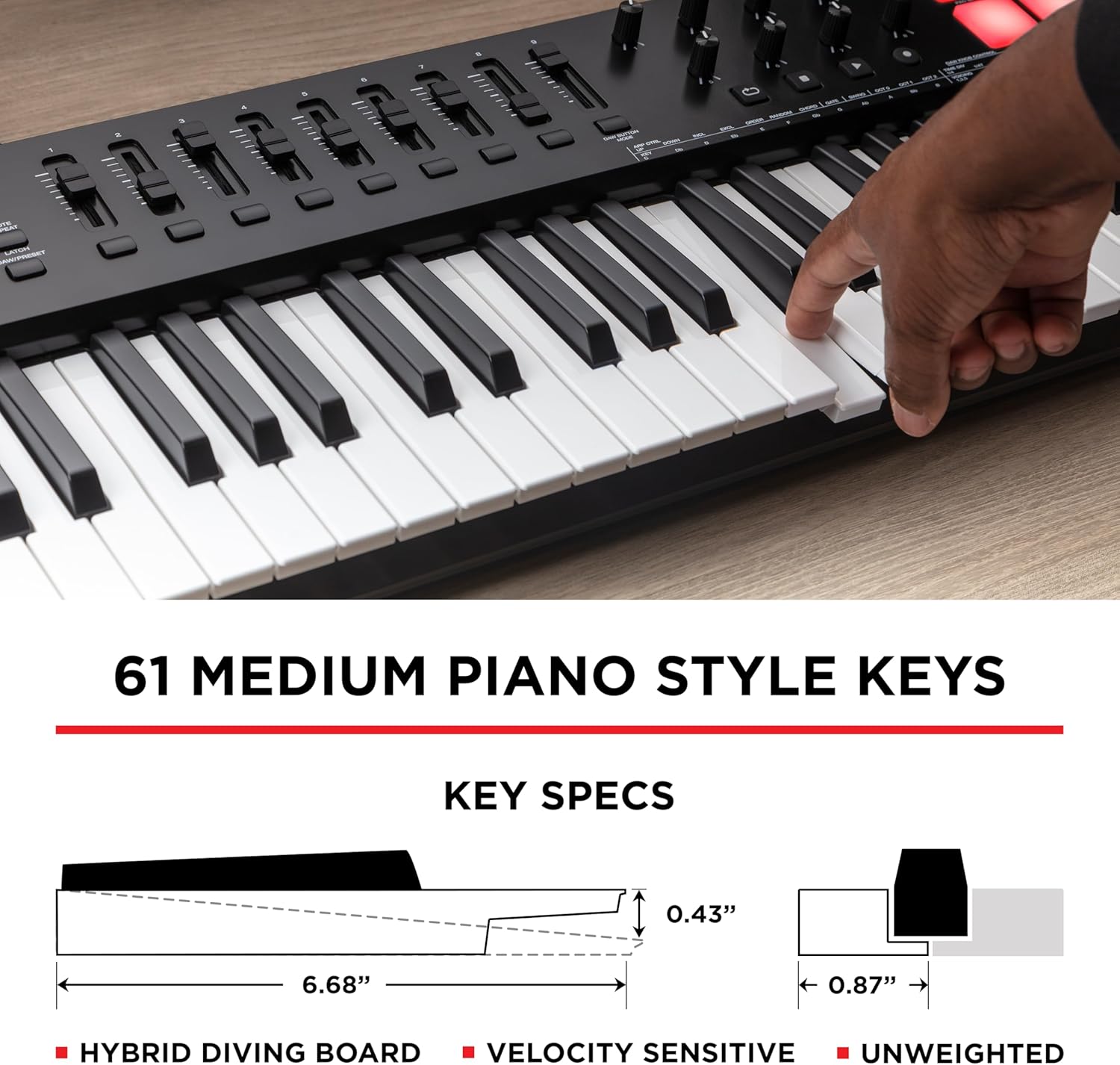 MIDI Controller Bundle - 61-Key USB MIDI Keyboard Controller with Beat Pads, Sustain Pedal and Software Suite - M-Audio Oxygen 61 MKV and SP-2