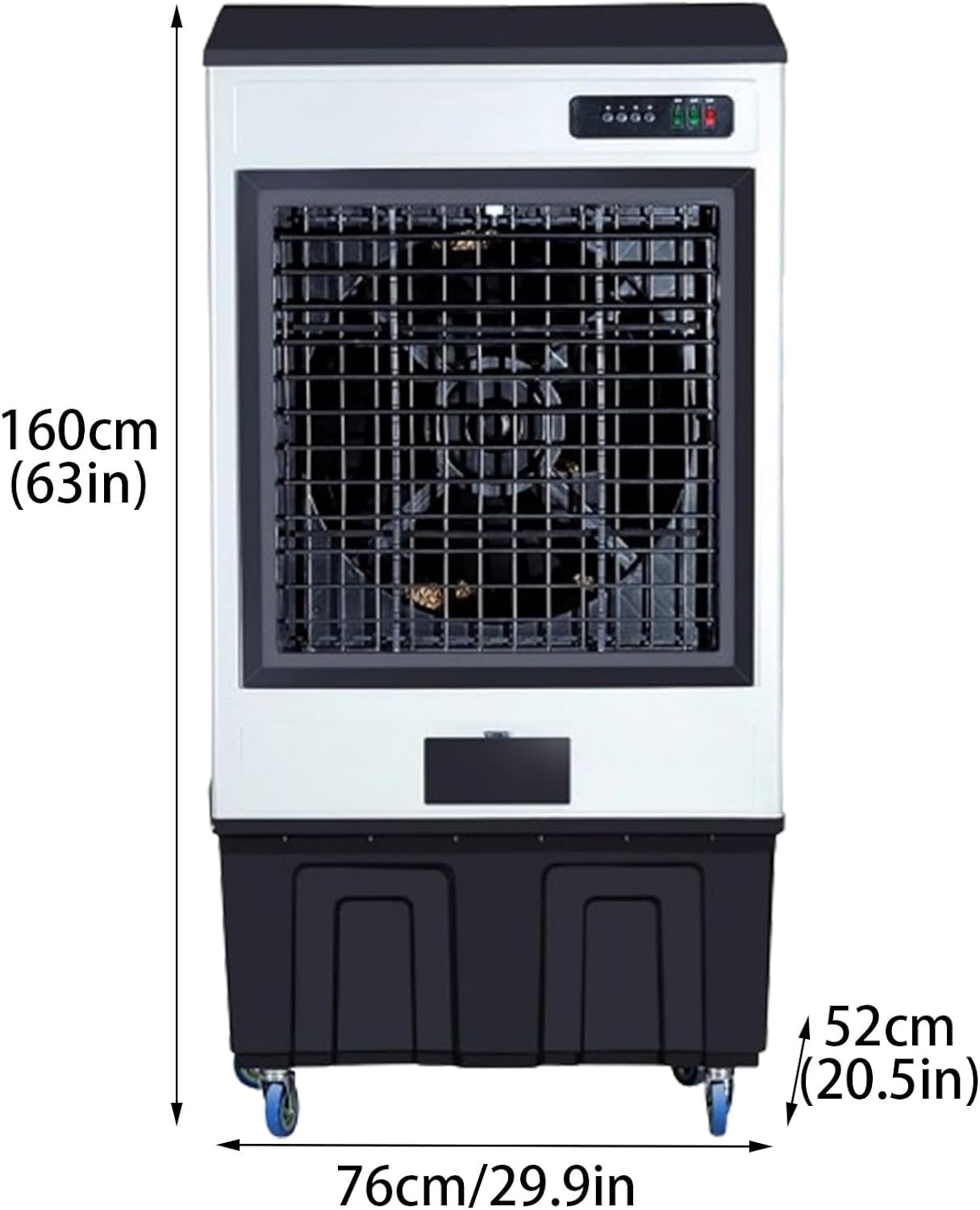 Portable Air Conditioners, Evaporative Air Cooler with 8 Ice Packs, 3 Speeds, Personal Swamp Cooler for Bedroom Home Office(76 * 52 * 160cm)