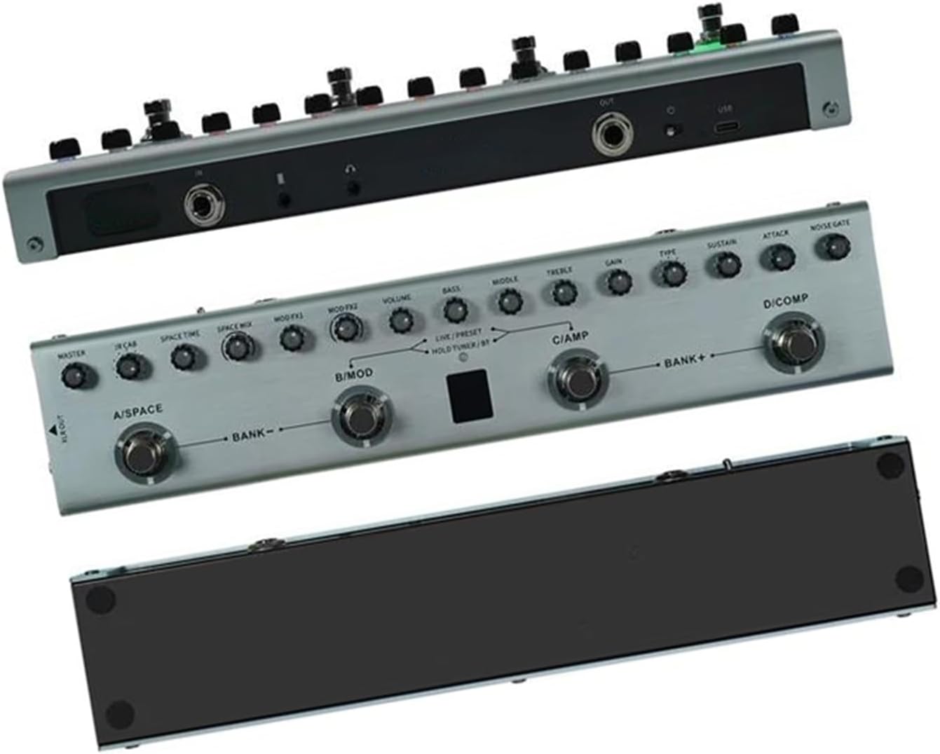 Professional Guitar Effects Pedals Digital Multi Function Guitar Effects Pedal With Reverb Delay And Amplifier Functions(B for Bass)