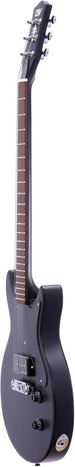 IYV ILJR-200 6 String Solid-Body Electric Guitar, Black