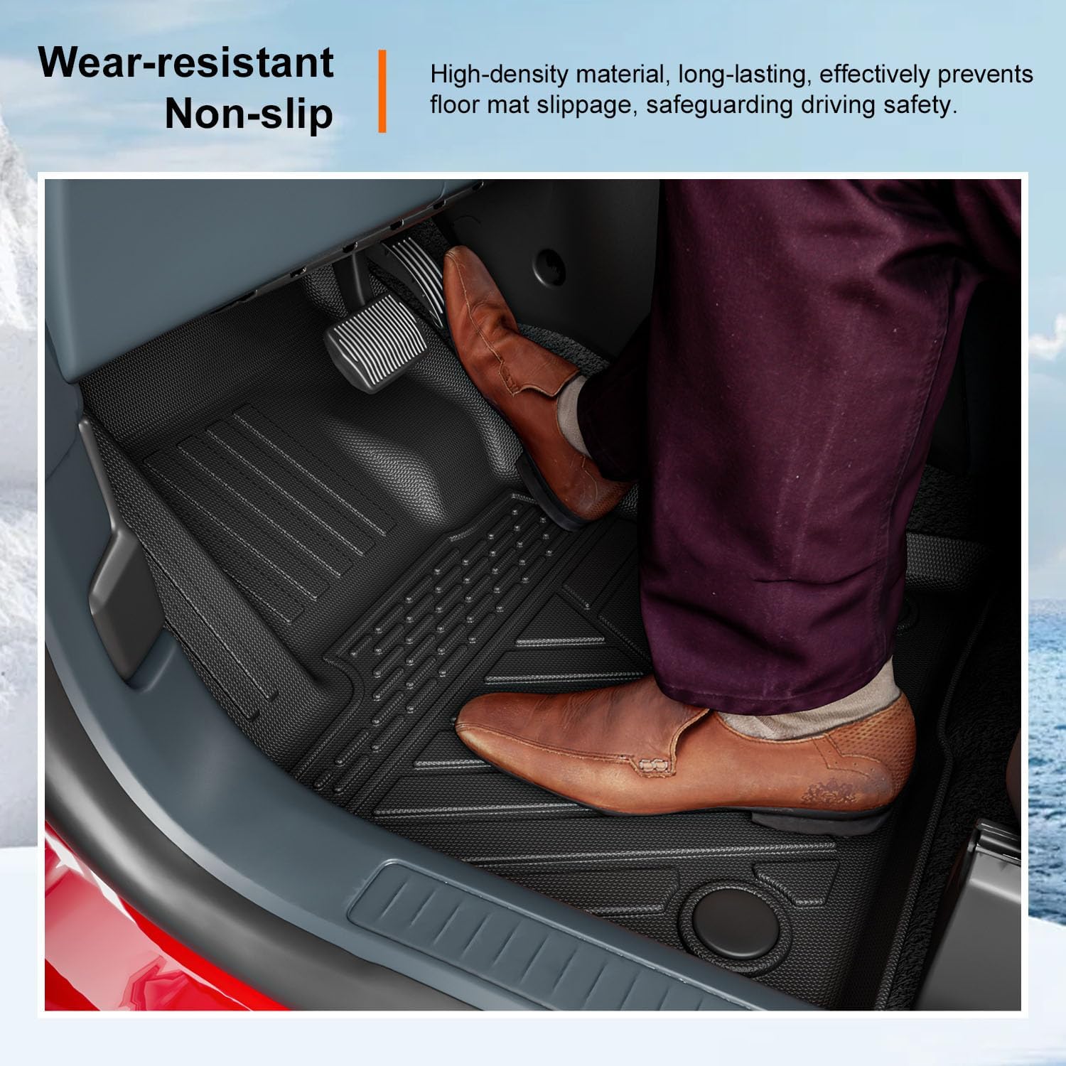 powoq Gas Floor Mat Compatible with 2022-2026 Ford Maverick Truck Bed Mat Liner Cargo Liner TPE Tailgate Mat Replacement for 2022-2024 2025 2026 Ford Maverick Accessories