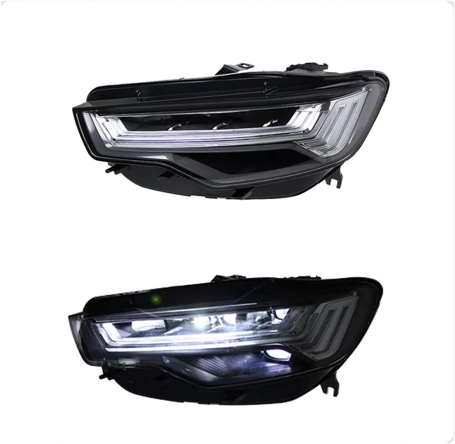 Car Accessories Compatible For Audi A6 LED Headlight 2012-2018 Headlights A6 DRL Turn Signal Beam Angel Eye Projector Lens(For Xenon 12-15)
