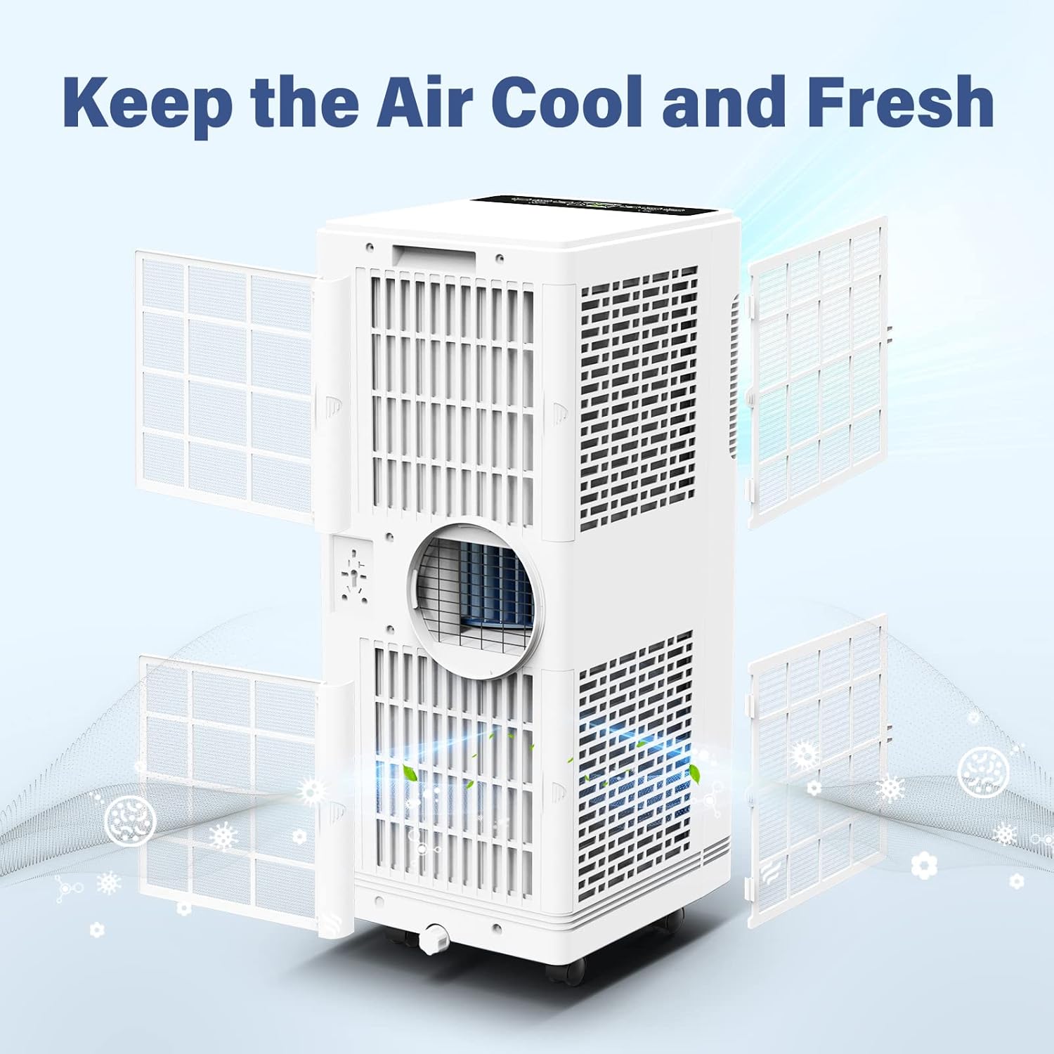 Air Choice Portable Air Conditioner, 12000 BTU Air Conditioner Portable for Room Up to 550 Sq.Ft, 3-in-1 with Dehumidifier and Fan Mode, 24H Timer, Remote Control, Quiet Portable AC Unit, Window Kit