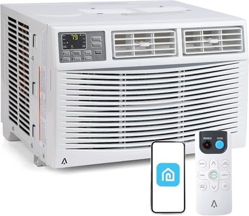 8000 BTU Window Air Conditioner with Wi-Fi, Smart Air Conditioner Window Unit - Remote & App Control & Timer Function & Easy Install Kit, Cools Up to 350 Sq. Ft, Window AC Unit Cool/Dehumidify/Fan