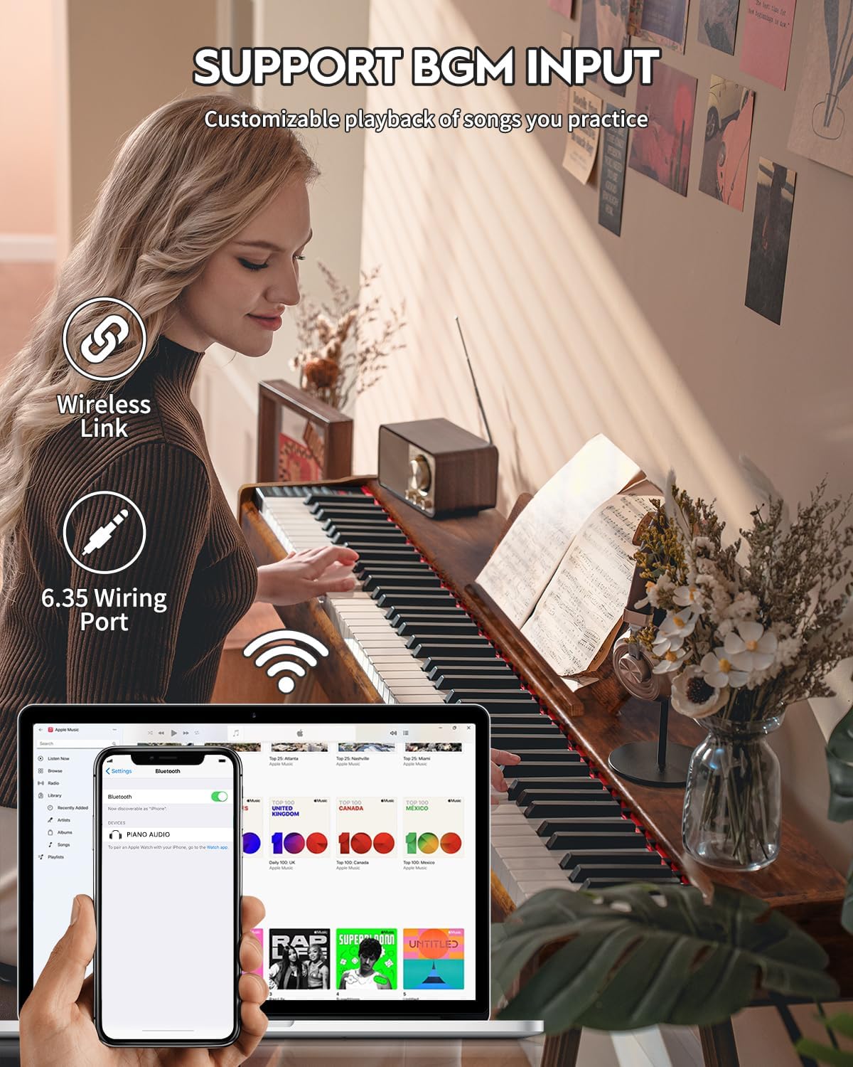 STRICH 88 Key Digital Piano & Piano Bench
