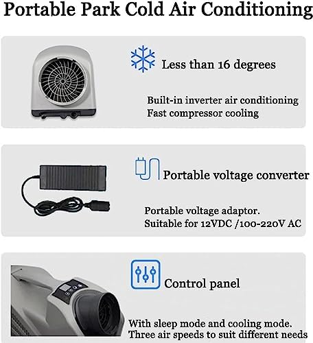 Outdoor Air Cooler Mobile 2350btu, 3 Wind Speed Low Power Consumption, Portable Air Conditioner, Mobile Tent Air Cooler 24V 650W