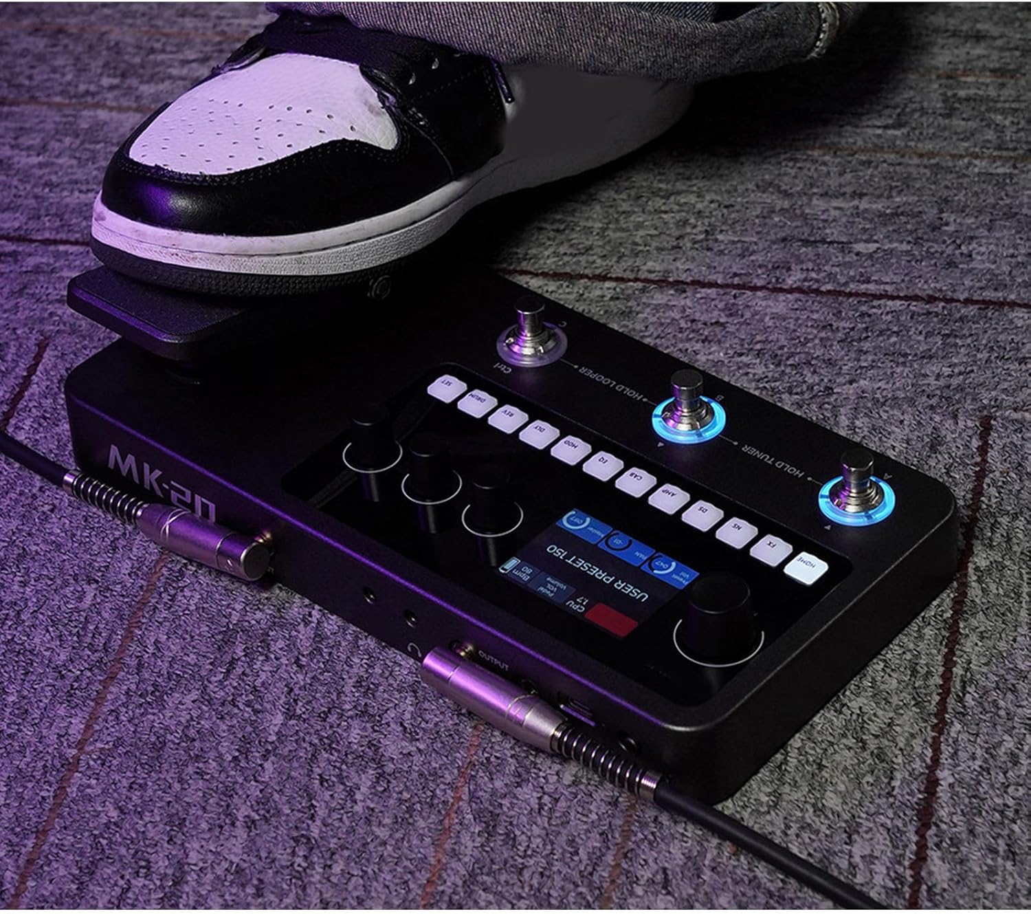 Multi Effects Processor Compact Portable Design with Drum Machine for Electric Bass Guitar Live Studio