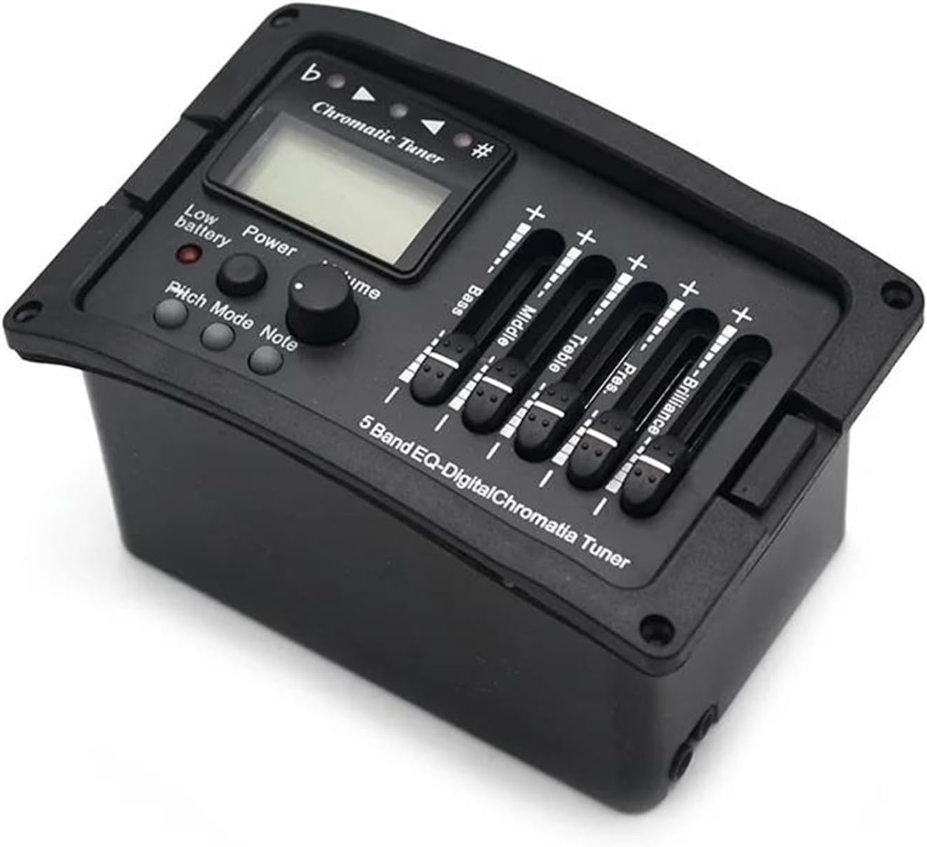 acoustic guitar pickup kit 10 Pcs 5 Band Acoustic Guitar Preamp EQ Equalizer Classical Acoustic Guitar Amplifier Digital Blend Tuner Piezo Pickup(Without Endpin)