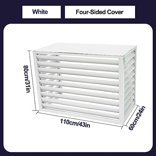 Air Conditioning Window Cover Air Conditioner Fence Screen Outdoor Privacy Ac Covers Fireproof for Outside Units Hide Air Con(Cream,110 * 80 * 60cm 43 * 31 * 24in)