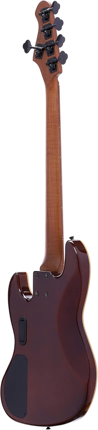 IYV-IPJB-500A Solid Body with Flame Maple Electric Jazz Bass, Natural