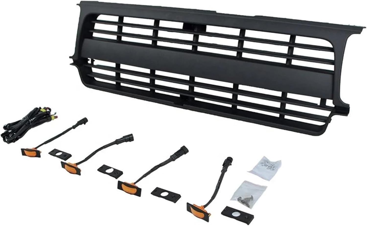 Auto Parts Other Exterior Accessories Front Racing Grille Car Grills ABS Mask Compatible for Land Crusier Prado LC80 1990-1997(with Lights)