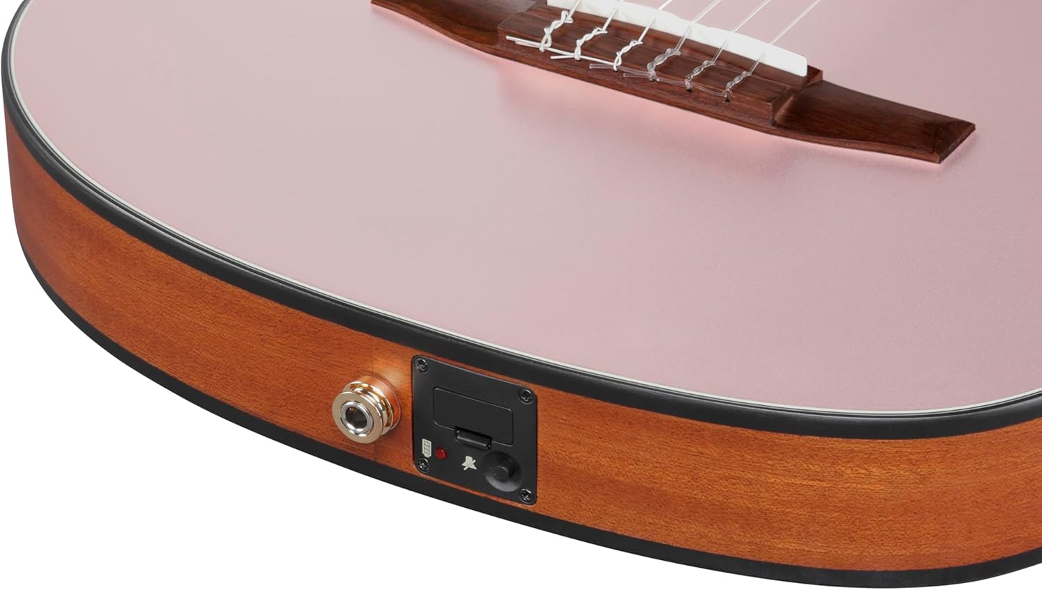 Ibanez FRH10N Thinline Nylon Acoustic-electric Guitar - Rose Gold Metallic Flat