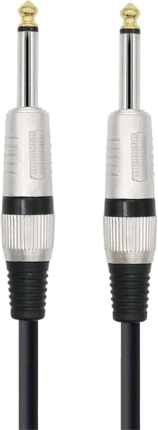 6.5mm TS Guitar Cable Male To 1/4 Inch Instrument Audio Aux Cables for Electric Mixer AMP(Black M-M)