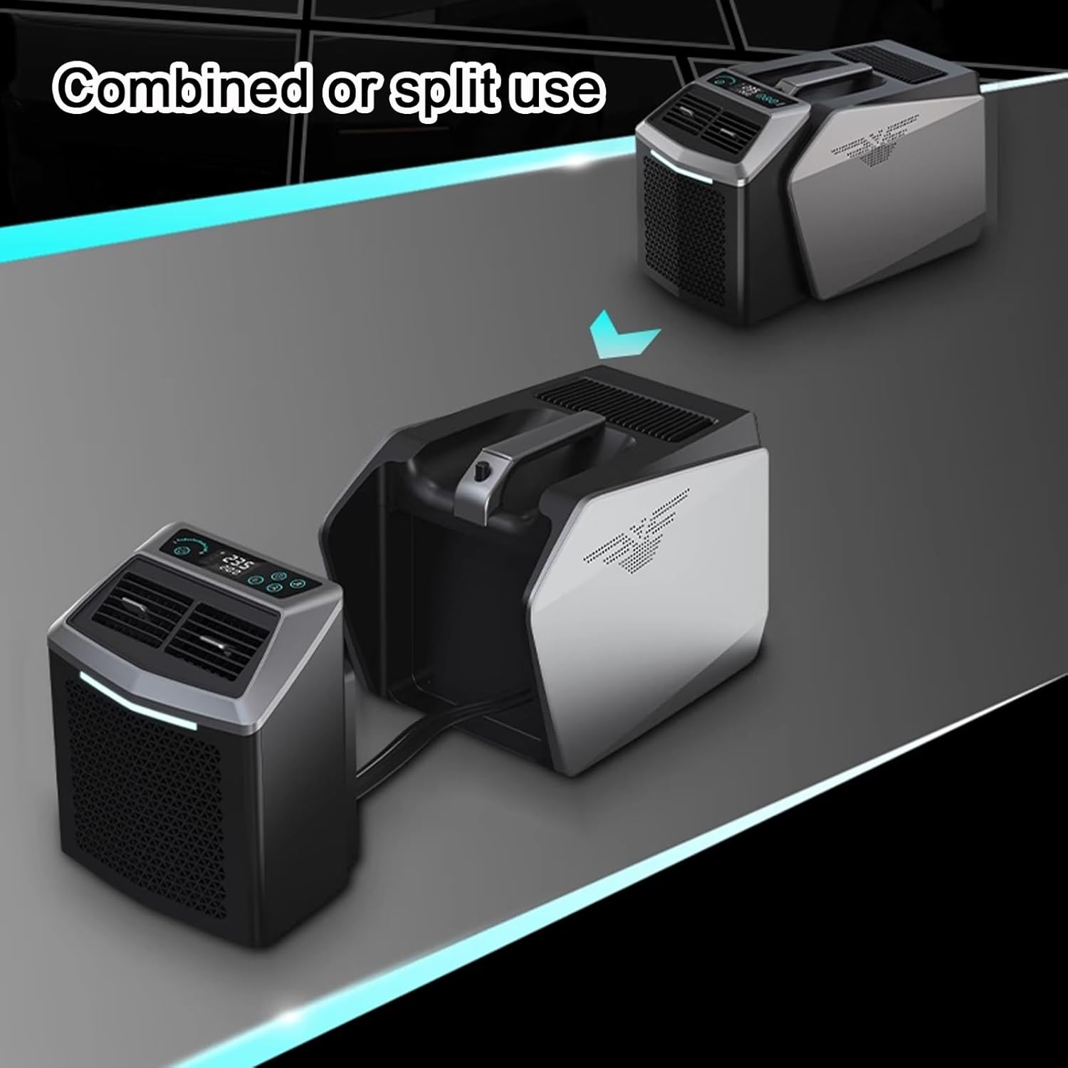 6100 BTU Portable Camping Air Conditioner for Outdoor and Indoor Use Split Structure 3 Speed Adjustment Air Cooler with Remote Control for Bedroom Tent Pets