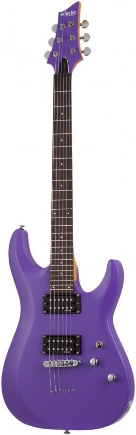 Schecter C-6 Deluxe Solid-Body Electric Guitar, Rosewood Fingerboard, Satin Purple