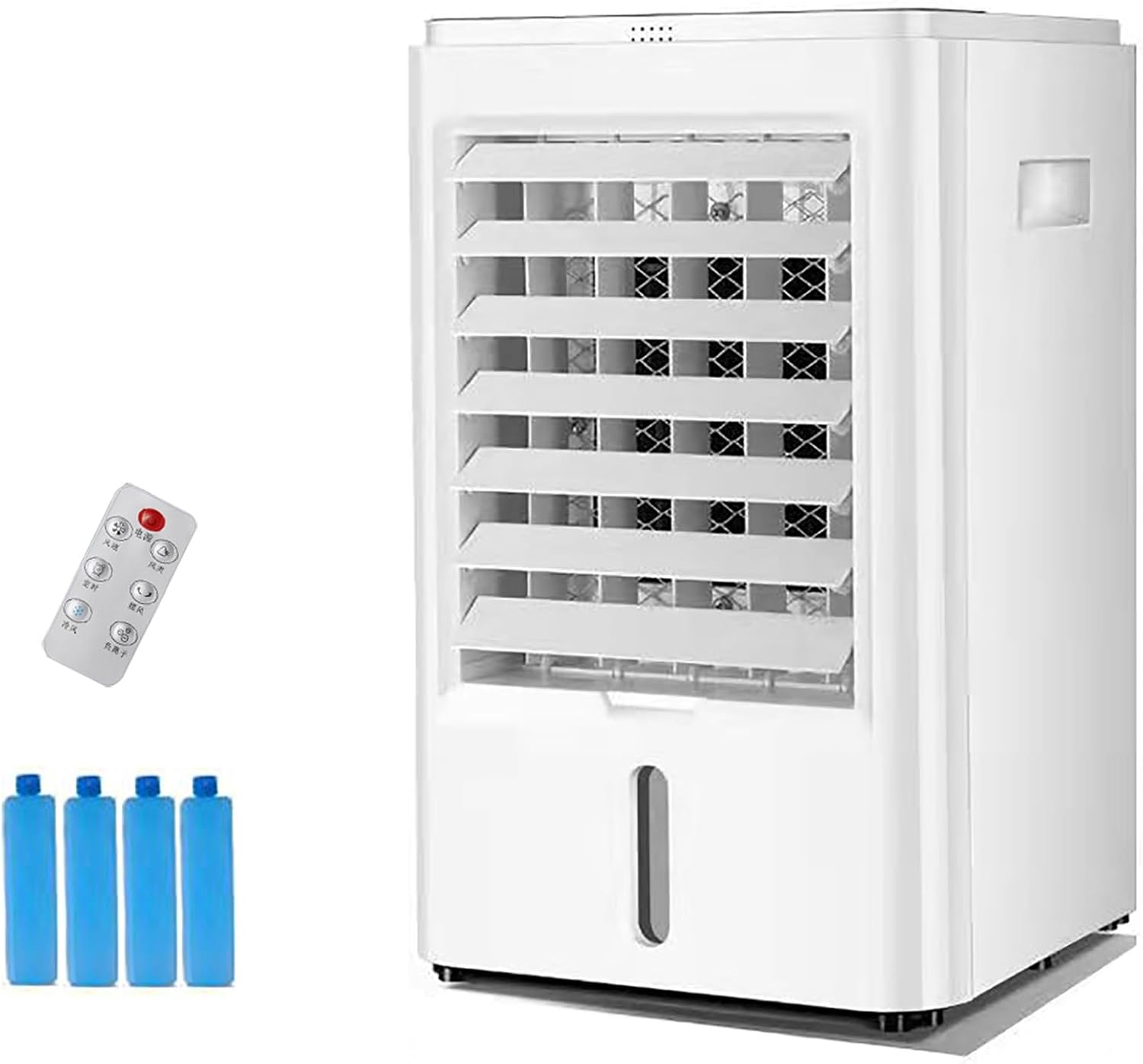 Portable Small Swamp Cooler, Evaporative Air Cooler with Remote 1Gal Larger Water Tank, 3 Speeds & 3 Models, 60°Oscillation, 4H Timer, Windowless Air Conditioner for Bedroom