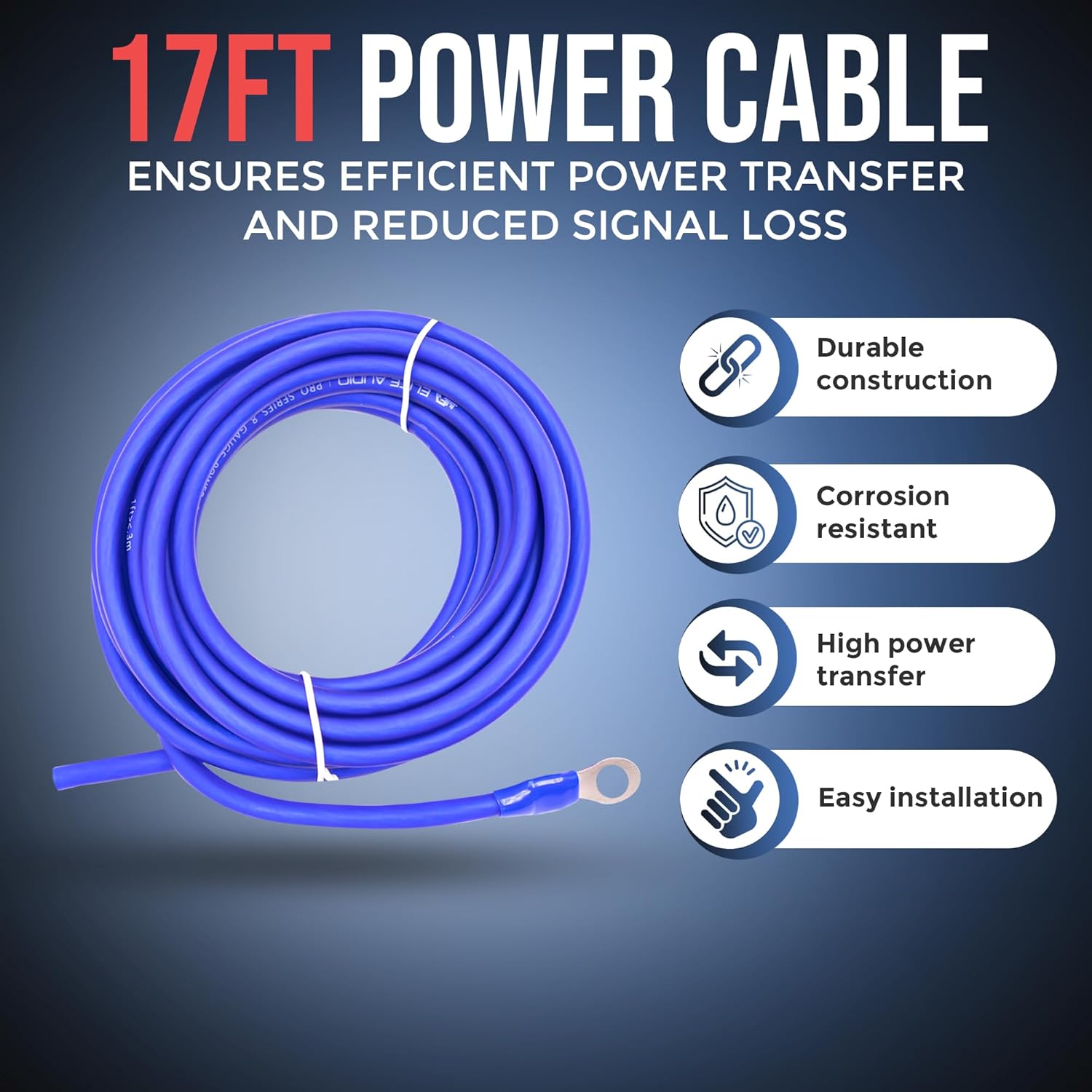 Elite Audio Pro-Economy Series Amplifier Wiring Kit - 5000 Watt Max Power, Tinned Copper Cables, 2-Channel RCA Cable, Mini-ANL Fuse Holder, Install Kit - PROECK-0 (8-Gauge)